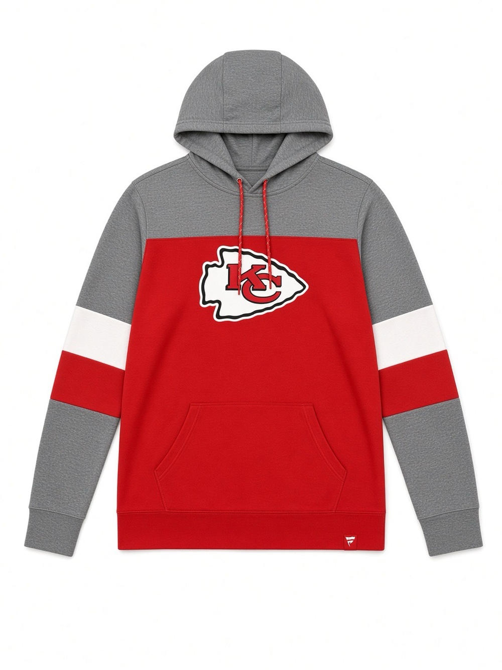 Fanatics Kansas City Chiefs Red and Gray Colorblock Hoodie